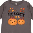 thumbnail image 4 of Inktastic Big Cousin Pumpkins with Fall Leaves Boys or Girls Long Sleeve Toddler T-Shirt, 4 of 5