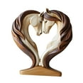 thumbnail image 3 of XIBUFE Decorative Horse Statue Animal Figurine Collectible Sturdy Loving Horses Sculpture for Office Bedroom Table Decor, 3 of 7