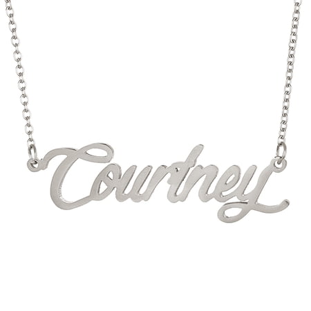 Courtney Name Necklace Initial Pendent Stainless Steel Jewlery Graduation Gifts