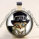 thumbnail image 1 of Collar para mujer, joyería para mujer, joyería para mujer, collar de moda punk de cristal redondo negro, joyería para mujer, collar de gato, 1 of 3