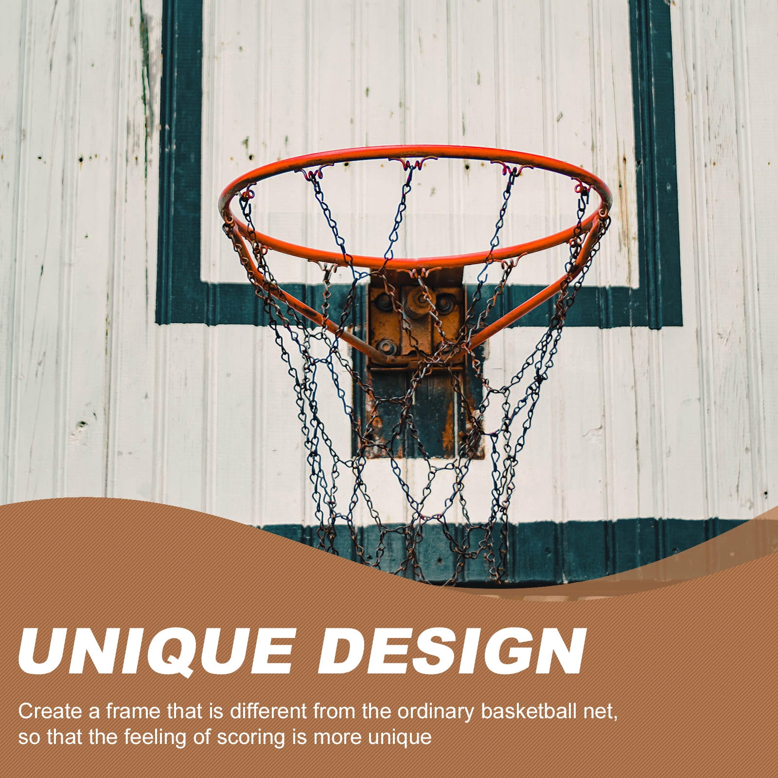 Pretyzoom Iron Basketball Chain Net Basketball Hoop Accessory Suitable for Parks and Schools