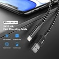 thumbnail image 2 of iPhone Charger 3pack 10FT Apple MFi Certified Long Lightning Cable Fast Charging High Speed Data Sync USB Cable Compatible iPhone 14 13/12/11 Pro Max/XS MAX/XR/XS/X/8/7/Plus/6S, 2 of 4