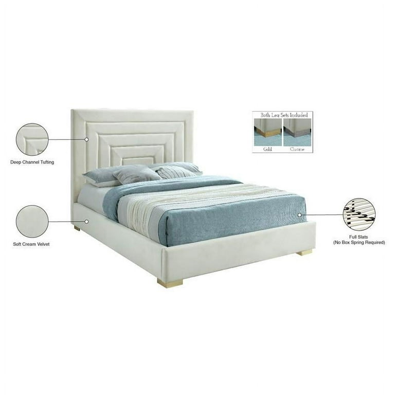 Meridian Furniture Nora Velvet Queen Bed Meridian Furniture Nora Velvet Queen Bed