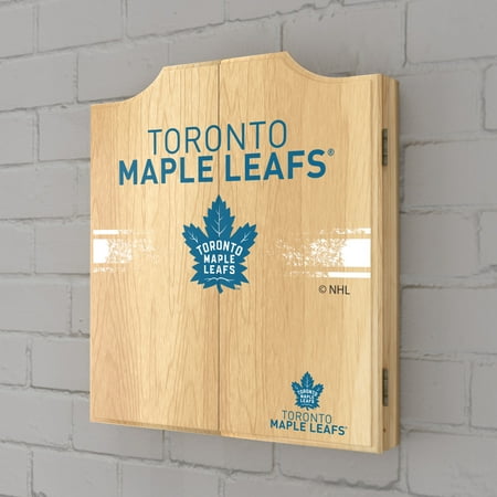 Toronto Maple Leafs NHL Dart Cabinet Set with Darts and Board - Blue, White