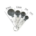 thumbnail image 3 of Measuring Cups And Spoons Set, 8 Piece Stackable Stainless Steel Handle Accurate Tablespoon For Measuring Dry And Liquid Ingredients Small Teaspoon Wi, 3 of 3