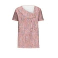 thumbnail image 4 of Women's V-Neck Fashion Casual Short-Sleeved Spring And Summer Top(Pink,L), 4 of 5
