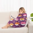 thumbnail image 4 of Cute Hedgehogs and Pioneer Flower Pattern Blanket Hoodies for Kids 6-13YR Oversize Wearable Blanket Hoodies for Boys Girls Teens, 4 of 7