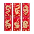 thumbnail image 1 of Youkk 6 Pcs Enveloppes Rouges Chinoises en Papier Symbole de Bonne Fortune et de Prospérité Applications Larges 209A,6 Pcs 6.7 Pouces, 1 of 6