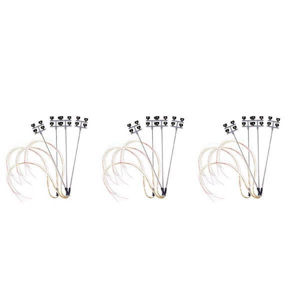 12 PCS HO Scale Model Lighting Tower,Tower Lights Model Lights Layout Lamppost for Train/Garden/Playground/Stadium