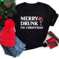 thumbnail image 2 of Camiseta divertida con estampado de letras navideñas para mujer Pompotops  hfajkhk123683, 2 of 7