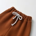 thumbnail image 5 of Newborn Infant Baby Boy Clothes Long Sleeve Romper Pants Headband Hat Outfits Set ( 3-6 Months, Brown), 5 of 6