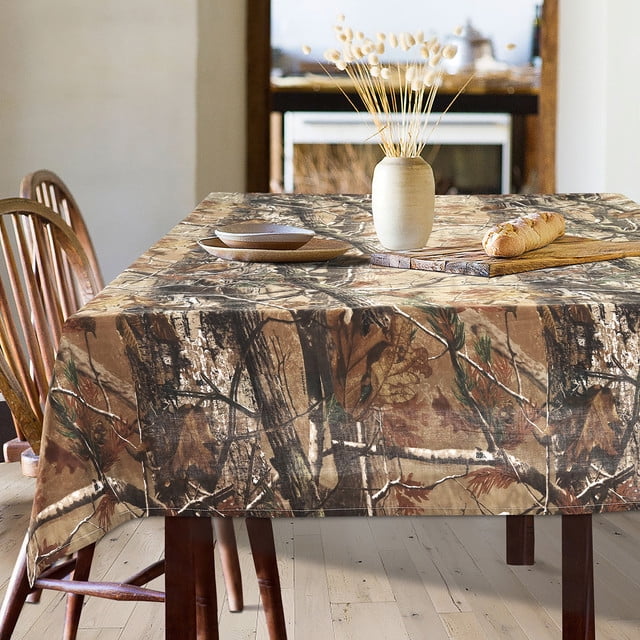Realtree All Purpose Camo Table Cloth Rectangle 60 x84 Polycotton Fabric Elevate Your Kitchen or Farmhouse with Rustic Hunting Camouflage Dining Table Cover Walmart