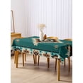 thumbnail image 3 of Green Southwestern Rectangle Tablecloth, Boho Ethnic Geometric Retro Waterproof & StainResistant Tablecloth, Washable Oil-proof Table Cover for Dining/Party/Wedding/Camping/Buffet 54x108 In, 3 of 9