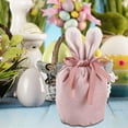 thumbnail image 2 of SJYYTT Easter Bunny Bags Velvet Bag with Drawstring Rabbit Ear Design Bunny Candy Gift Bag Cookies Chocolate Egg Goody Stuffer Bunny Party Favor Gifts Classroom Rewards Birthday Wedding Easter Gifts, 2 of 4