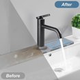 thumbnail image 3 of Kitchen Sink Splash Guard,Silicone Faucet Mat,Faucet Handle Drip Strainer Tray,17.5 inch x 5.5 inch Sink Sponge Rack,Kitchen Sink Protector (Gray), 3 of 4