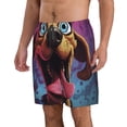 thumbnail image 2 of Fuzoiu Cartoon Big-Eyed Dog Print Men's Beach Shorts,Men's Swim Trunks,Quick Dry Board Shorts with Pockets,Men's Bathing Suits for Surfing, Running, and Casual Wear-Large, 2 of 6