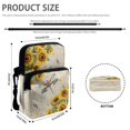 thumbnail image 6 of POLERO Dragonfly Flower Crossbody Bags Polyester Crossbody Purse for Men, 2 Layers Portable Shoulder Bags, 6 of 7