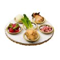 thumbnail image 1 of Classic Touch JMST51 Round Marble Seder Tray with 6 Bowls, 1 of 4