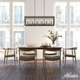 thumbnail image 3 of Hunter - Chevron 6-light Rustic Iron, Extra Large Chandelier, Dimmable, Linear Shaped, for Bedrooms, Kitchens, Dining, Living Rooms - 19373, 3 of 9