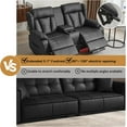 thumbnail image 6 of WISHDEER Power Loveseat Recliner Sofa Home Theater Seating with Console Reclining Loveseat for Living Room Sofa RV Couch with LED Lights USB, 6 of 8