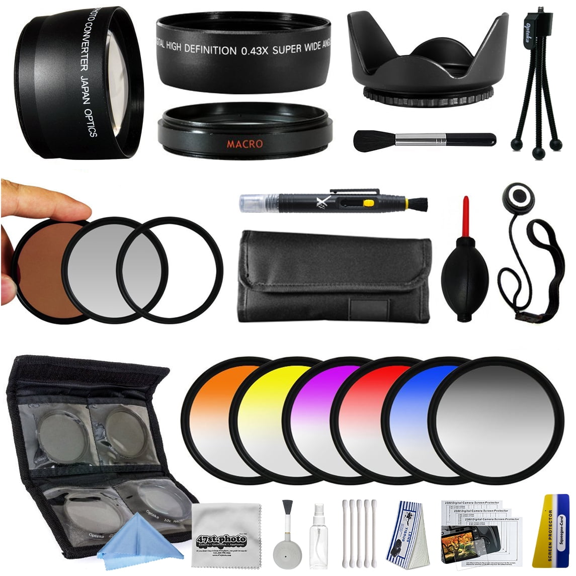 25 Piece Advanced Lens Package For Canon PowerShot G1X Digital Camera Includes 0.43X Fisheye