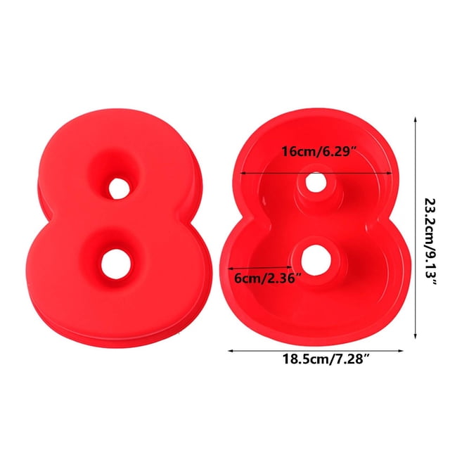 CEHVOM 10 Inch Large Silica Gel Large Cake Plate Birthday Number Silicone Cake Pizza Pan Baking Cake Bread Kitchen DIY Mould Clearance