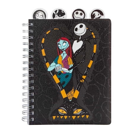 Innovative Designs Disney The Nightmare Before Christmas Tabbed Spiral Ruled Notebook, 96 Pages, 8" x 7" – Back to School Journal