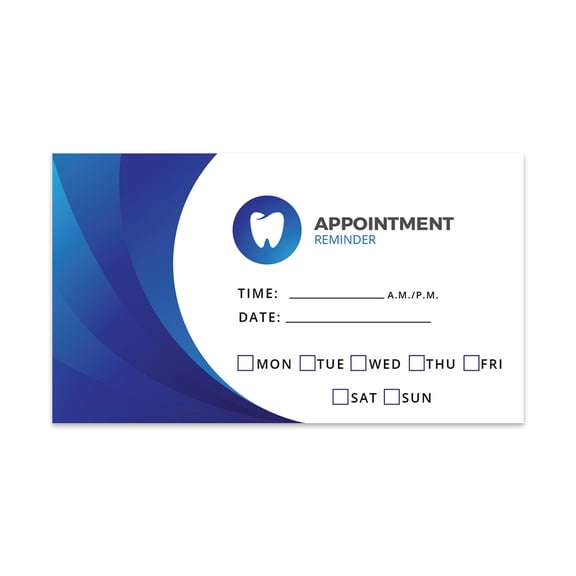 Koyal Wholesale Dental Appointment Business Cards for Dental Office, Set of 100
