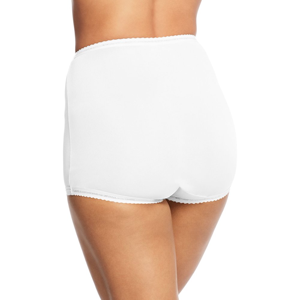Bali Bali Womens Nylon Freeform Brief Panty, 8, White