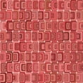 thumbnail image 1 of Ahgly Company Indoor Square Patterned Ferrari Red Area Rugs, 5' Square, 1 of 6