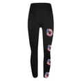 thumbnail image 4 of safuny Women's Capri Relaxed Sports Slim Leggings Elastic Waist Stretchy Solid Color Pants Vacation Activewear Gym Causal Yoga Trousers Workout for Women Summer Black L, 4 of 5