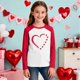 thumbnail image 4 of Blusas y camisas de manga larga con cuello redondo Sudadera de manga larga con cuello redondo y estampado para niños para tallas medianas y grandes con mangas largas Blusa de poliéster para niños, 4 of 6