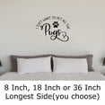 thumbnail image 2 of I Just Want To Pet All The Pugs Funny Dog Love Paw Print Wall Decals for Walls Peel and Stick wall art murals Black Small 8 Inch, 2 of 2