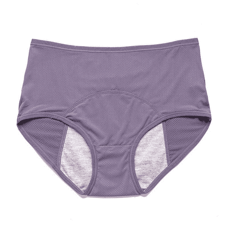 Fulorrnie Underwear for Women Plus Size High Waist Comfort Panties Briefs Elastic Flat Seams Leakproof Panty  Grey  XXXXXXXXL