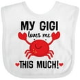 thumbnail image 3 of Inktastic My Gigi Loves Me Grandkids Boys or Girls Baby Bib, 3 of 4