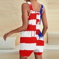 thumbnail image 6 of Women's Jumpsuit Short for Independence Day Adjustable Short Overalls Loose Wide-Leg Jumpsuit with Pockets Beach Summer Clothing, 6 of 6