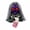 Purple, variant on Halloween Moving Skull Head Prop Creepy Long Hair Skeleton Blue for Spooky Decor Display