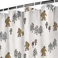 thumbnail image 3 of White Bigfoot and Tree Pattern Shower Curtain 84"x72" ,Bathroom Decorative Shower Curtains Set with 12 Hooks,Modern Waterproof Washable Shower Curtain, 3 of 6