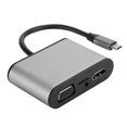 thumbnail image 2 of Hub USB-C 8 en 1 Base de expansión multifuncional gris Tipo-C a conector HDMI+VGA+PD, 2 of 8