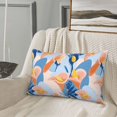 thumbnail image 4 of Plush Throw Pillow Covers, Orange Calla Lily Flowers Pillow Cases with Invisible Zipper, Breathable Microfiber Pillow Cases Standard Size for Sleeping Bedroom Sofa Living Room, 4 of 5