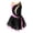 Black, variant on Girls Sleeveless Ballet Dance Dress Rhinestone Color Block Figure Ice Skating Competition Purple 6