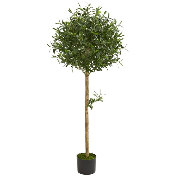 Nearly Natural 5' Olive Topiary Artificial Tree