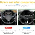 thumbnail image 3 of Car Steering Wheel Cover, 15 inch Carbon Fiber Microfiber PU Leather Elastic Steering Wheel Protector for Men Women, Anti-Slip Breathable Car Interior Accessories for Most Cars (Black/Gray), 3 of 12