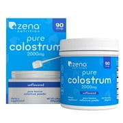 Zena Nutrition Pure Colostrum 2000 mg, Unflavored, 6.34 Ounce (90 Servings)