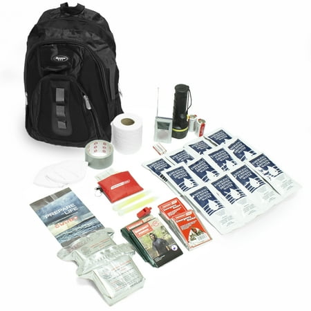 Backpack Survival Kit Emergency Zone The Essentials 3-Day Emergency Survival Kit- 2 Person/Black Backpack ()