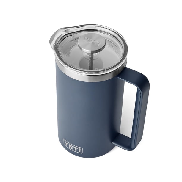 YETI Rambler 34oz. Cafetera de prensa francesa, con filtro GroundsControl, azul marino