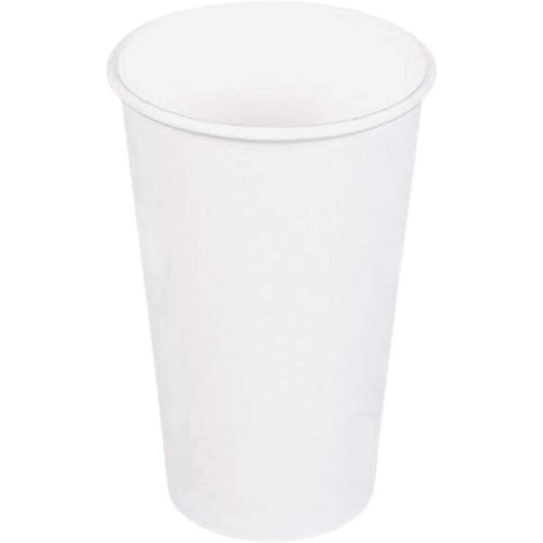 50 Pack 16 oz Hot Beverage Disposable White Paper Coffee Cup with