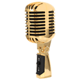 thumbnail image 2 of 3X Microphone Professionnel Filaire Vintage Classique Micro Dynamique pour Performance en Direct Karaoké (Or), 2 of 5