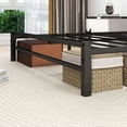 uhomepro Queen Size Metal Bed Frame, Modern Platform Bed Frame with Headboard, Heavy Duty