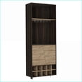 thumbnail image 2 of Corner Bar Cabinet with 10 Wine Rack, Double Door & 2 Shelves | Modern | Particle Board, 2 of 7